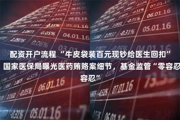 配资开户流程 “牛皮袋装百元现钞给医生回扣”，国家医保局曝光医药贿赂案细节，基金监管“零容忍”